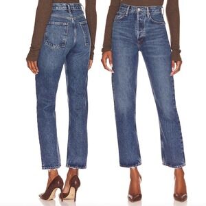 AGOLDE 90's Pinch Waist High Rise Straight Leg Jeans in Range